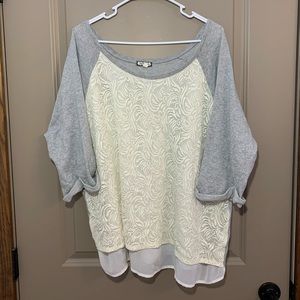 Grey see through top